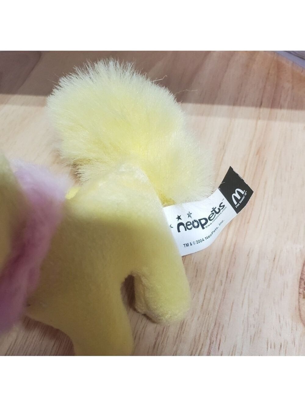 McDonalds Neopets Yellow Wocky Cat Mini Plush Happy Meal Toy 2004 - Picture 3 of 8